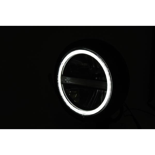 5 3/4 Zoll LED-Scheinwerfer PECOS TYP 6 mit TFL, schwarz matt