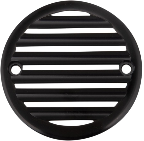 Abdeckung Point2-H Finned schwarz - Abdeckung Point 2 Hole Horizonal Finned schwarz-silber