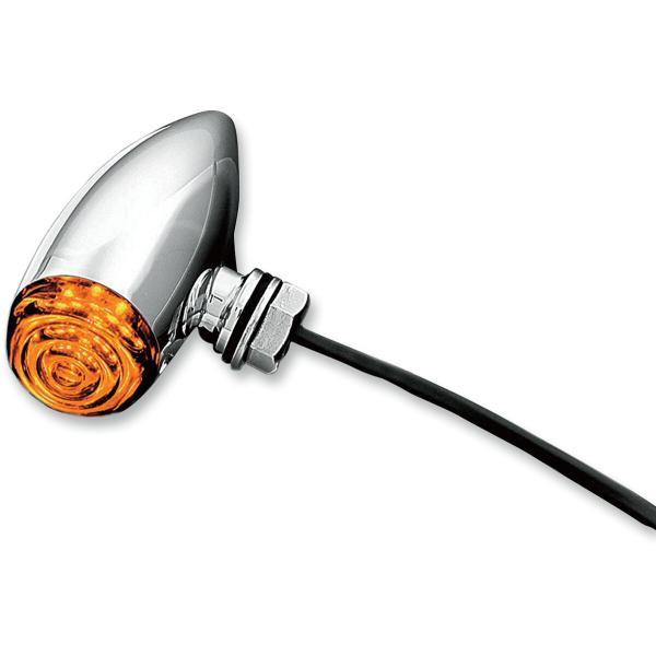 Accent Led Mini Bullet - Mini Bullets Amber Led Smoke Lens Chrome