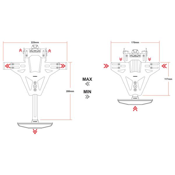 AKRON-RS PRO, BMW R nineT 13-, inkl. Kennzeichenbeleuchtung