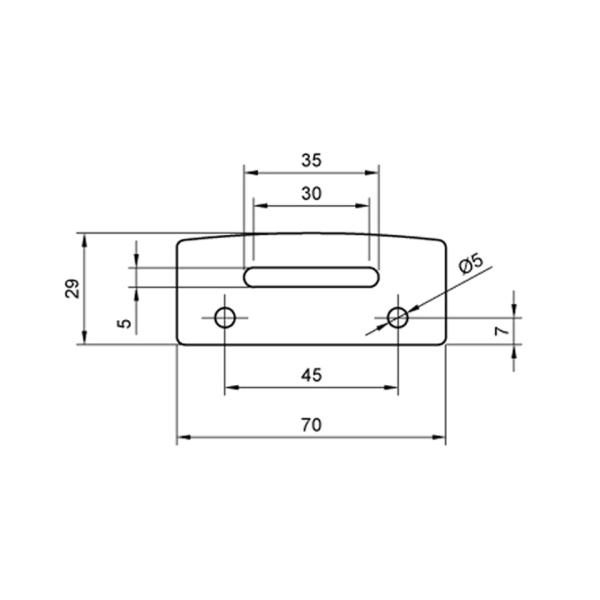 Alu-Halteplatte mit LED-Kennzeichenleuchte 256-013