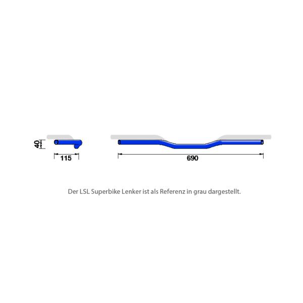 Alu-Lenker CLUBMAN® Speed Bar AS1, 7/8 Zoll, schwarz