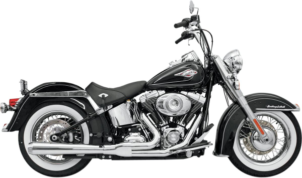 Auspuff hinten Hs 86-11st chrome - Auspuff Road Rage 2-Into-1 Chrome