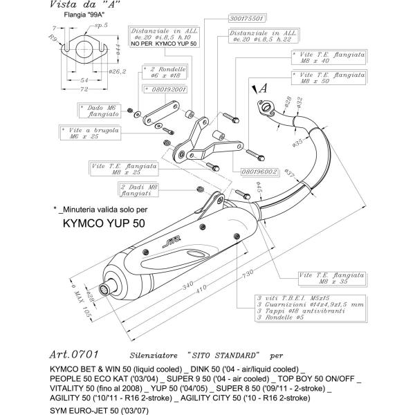 Auspuff Sito Kymco - Auspuff Sito Kymco