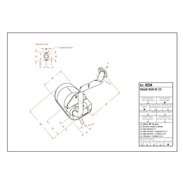 Auspuff Sito Vespa - Auspuff Sito Vespa