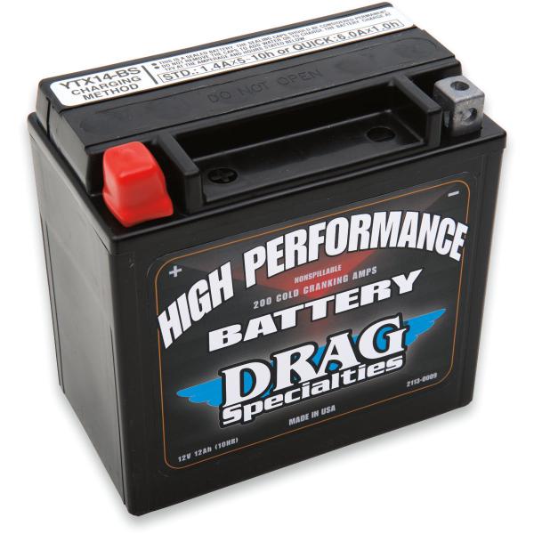 Batt Drag Spec Ytx14 (Eu) - Batterie High Performance Agm 12v Lead Acid Ersatz 150 Mm X 87 Mm X 145 Mm schwarz