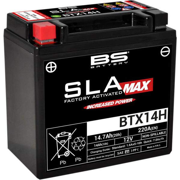 Batterie Bs Btx14h Sla-Max - Batterie Btx14h Sla Max 12v 220 A