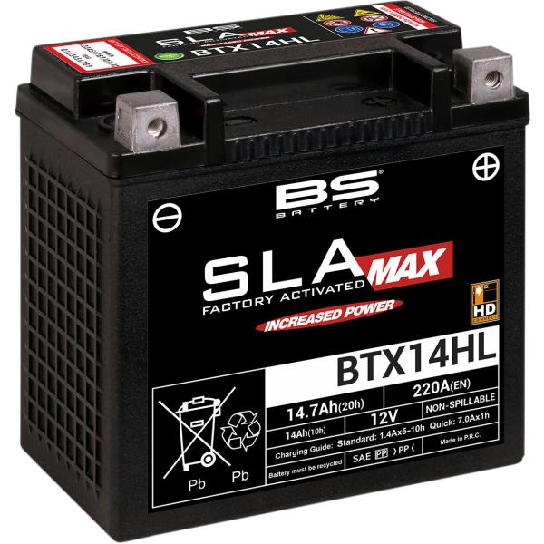 Batterie Bs Btx14hl Sla-Max - Batterie Btx14hl Sla Max 12v 220 A