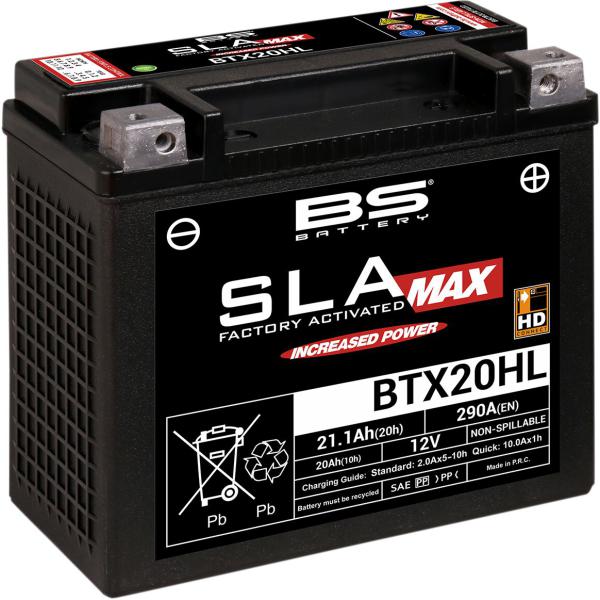 Batterie Bs Btx20hl Sla-Max - Batterie Btx20hl Sla Max 12v 290 A