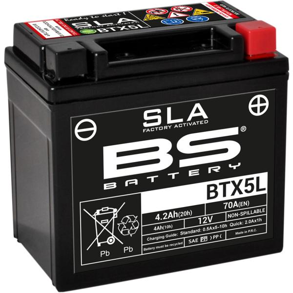 Batterie Bs Btx5l Sla - Batterie Btx5l Sla 12v 70 A