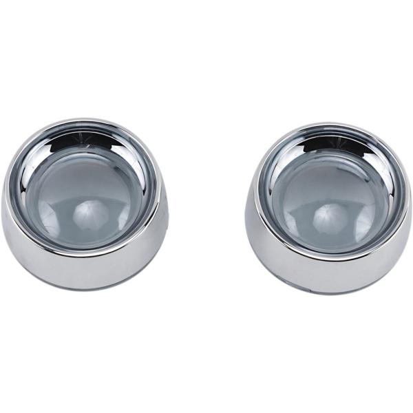 Bezel Blinkleuchte Dish Sm - Deep Dish Bezels für Bullet Blinkers Smoke Lens Chrome Bezel