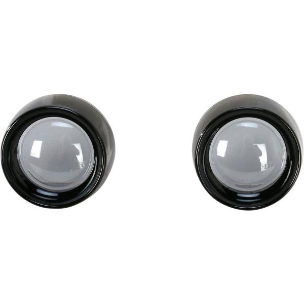 Bezel Deep Dish Smk - Deep Dish Bezels für Bullet Blinkers Smoke Lens schwarz Bezel