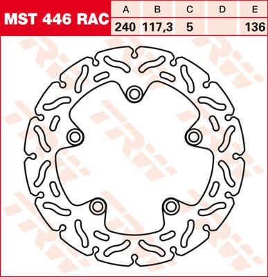 Bremse Rotor Fix Rac L/R - Bremse Rotor Non-Floating Rac-Design