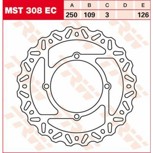 Bremse Rotor Fix Wave L/R - Bremse Rotor Fixed Ec-Cross-Design Wave