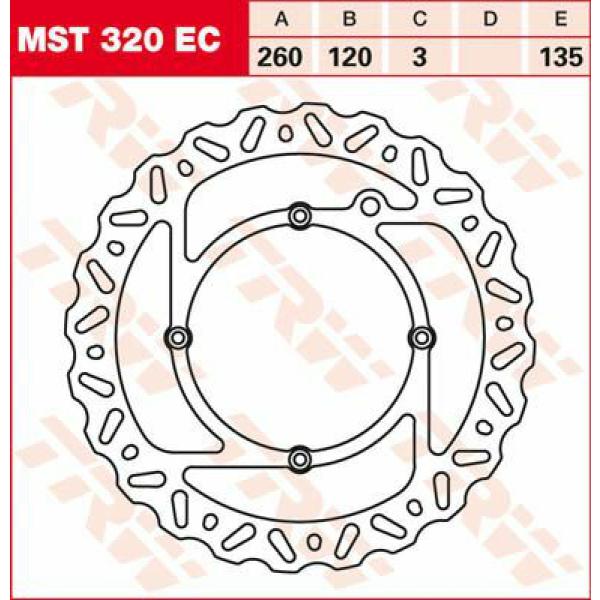 Bremse Rotor Fix Wave L/R - Bremse Rotor Fixed Ec-Cross-Design Wave