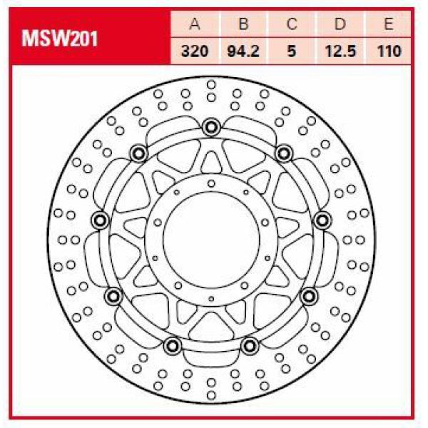 Bremse Rotor Float rund L/R - Bremse Rotor Floating Standard-Design