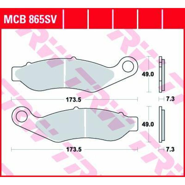 Bremse Unterlage Sinter Front Street - Bremse Unterlage Sv Sinter Performance Street