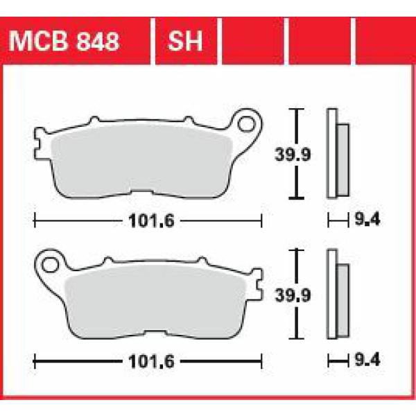 Bremse Unterlage Sinter hinten Street - Bremse Unterlage Sh Sinter Performance Street & Road Spurs