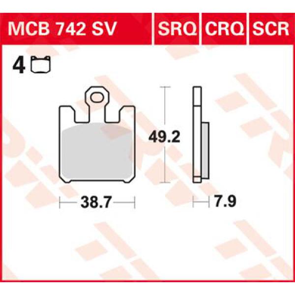 Bremse Unterlage Sinter Race Longlife - Bremse Unterlage Scr Sinter Vergaser Race Longlife