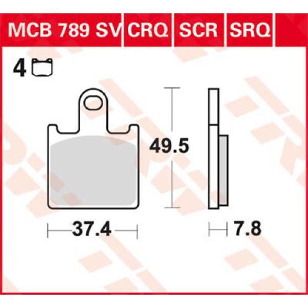 Bremse Unterlage Sinter Race Longlife - Bremse Unterlage Scr Sinter Vergaser Race Longlife