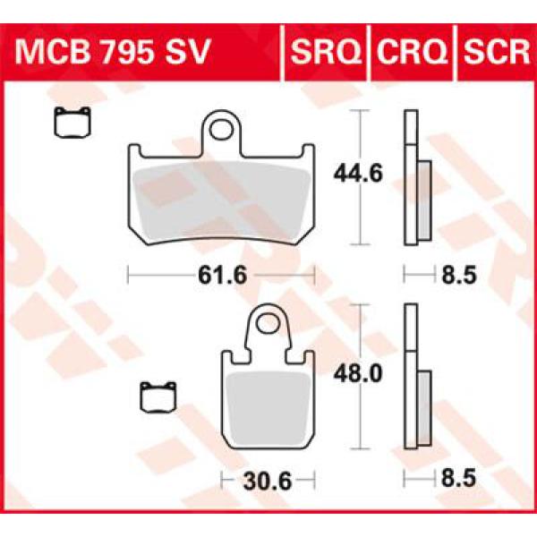 Bremse Unterlage Sinter Race Longlife - Bremse Unterlage Scr Sinter Vergaser Race Longlife