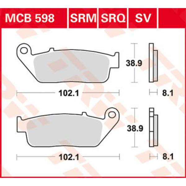 Bremse Unterlage Sinter Scooter 125+ - Bremse Unterlage Srm Sinter Scooter >125