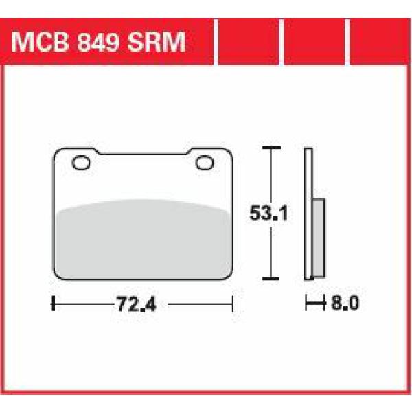 Bremse Unterlage Sinter Scooter 125+ - Bremse Unterlage Srm Sinter Scooter >125