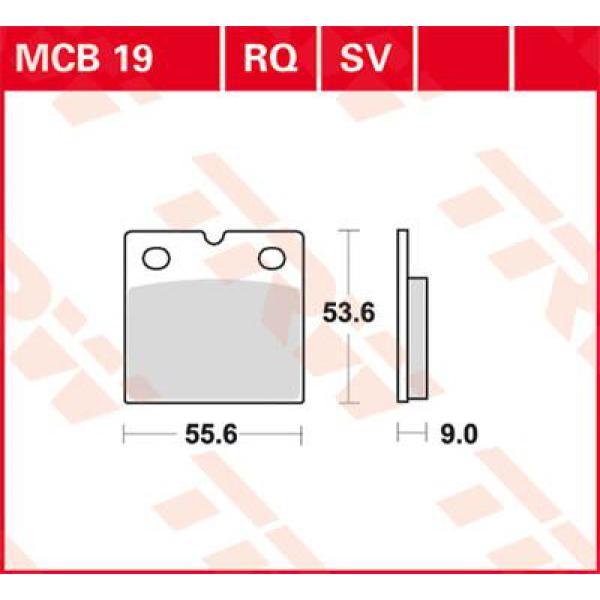 Bremse Unterlage Trw Mcb19 - Bremse Unterlage Allround Organic Standard