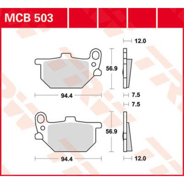 Bremse Unterlage Trw Mcb503 - Bremse Unterlage Allround Organic Standard