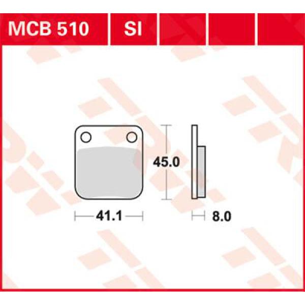 Bremse Unterlage Trw Mcb510 - Bremse Unterlage Allround Organic Standard