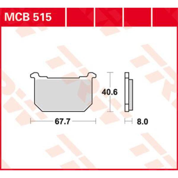 Bremse Unterlage Trw Mcb515 - Bremse Unterlage Allround Organic Standard