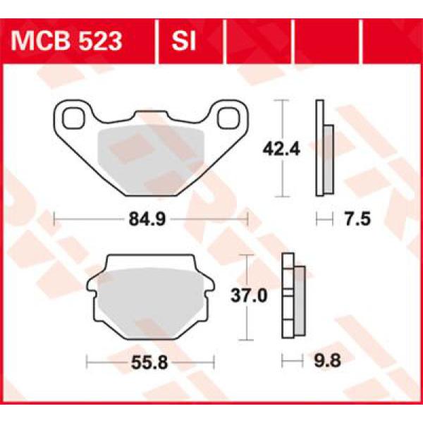 Bremse Unterlage Trw Mcb523 - Bremse Unterlage Allround Organic Standard