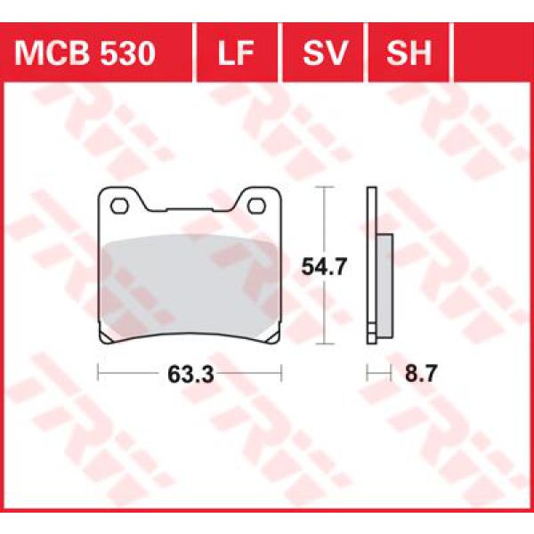 Bremse Unterlage Trw Mcb530 - Bremse Unterlage Allround Organic Standard