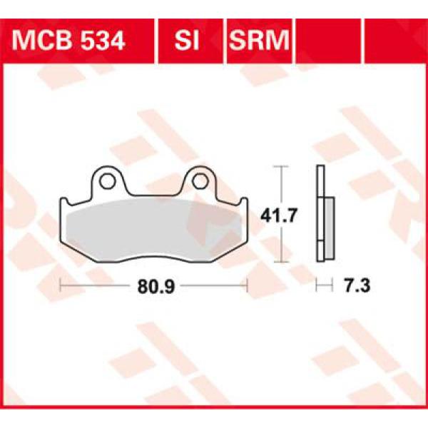 Bremse Unterlage Trw Mcb534 - Bremse Unterlage Allround Organic Standard