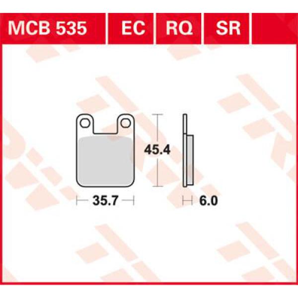 Bremse Unterlage Trw Mcb535rq - Bremse Unterlage Rq Organic Sport