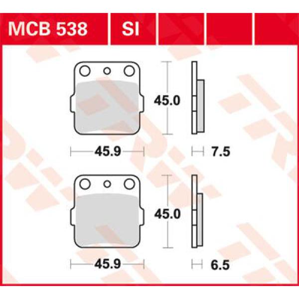 Bremse Unterlage Trw Mcb538si - Bremse Unterlage Si Sinter Offroad