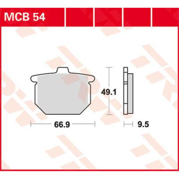 Bremse Unterlage Trw Mcb54 - Bremse Unterlage Allround Organic Standard