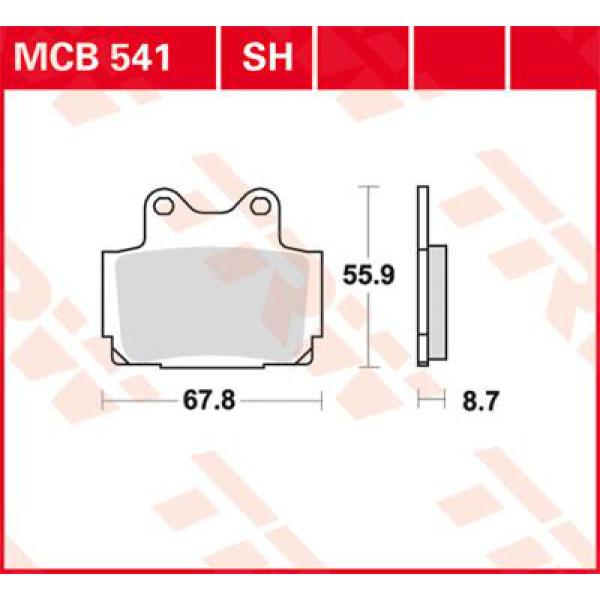 Bremse Unterlage Trw Mcb541sh - Bremse Unterlage Sh Sinter Performance Street & Road Spurs