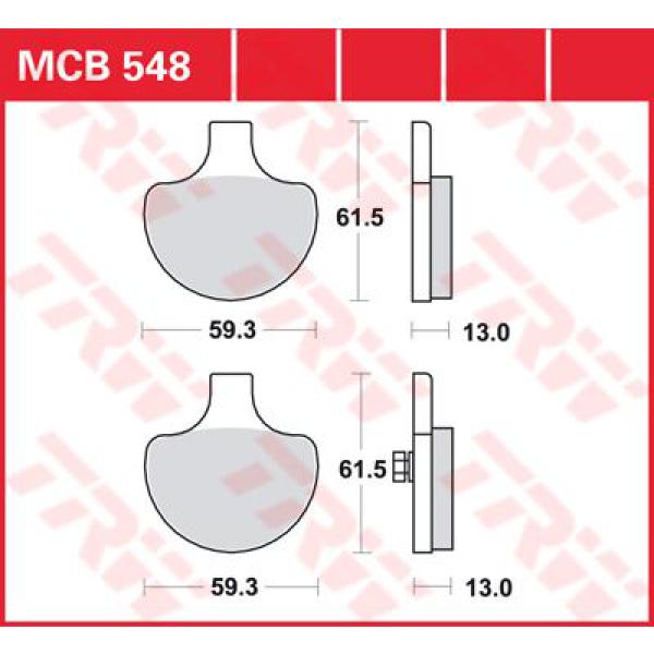 Bremse Unterlage Trw Mcb548 - Bremse Unterlage Allround Organic Standard