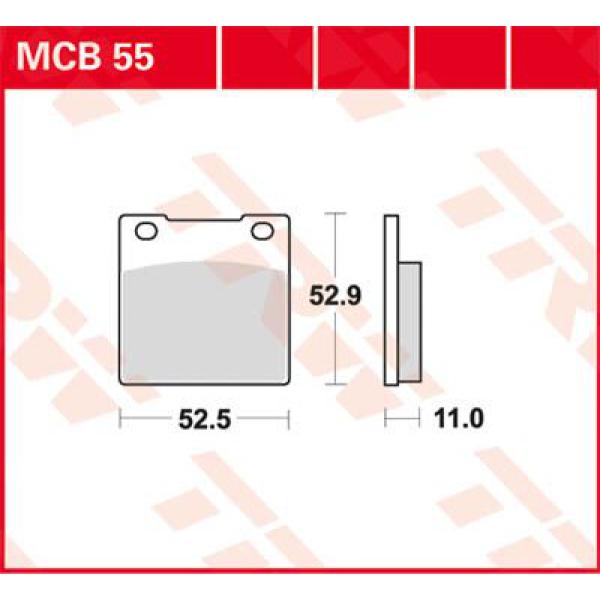 Bremse Unterlage Trw Mcb55 - Bremse Unterlage Allround Organic Standard