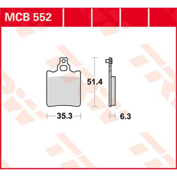 Bremse Unterlage Trw Mcb552 - Bremse Unterlage Allround Organic Standard