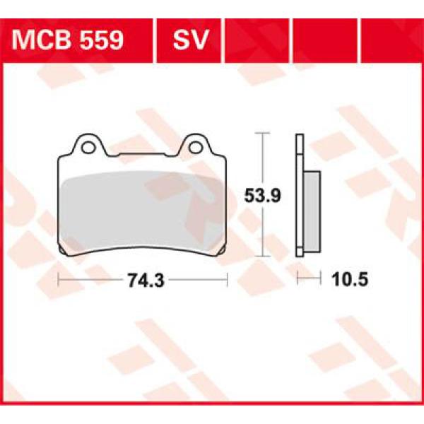 Bremse Unterlage Trw Mcb559 - Bremse Unterlage Allround Organic Standard