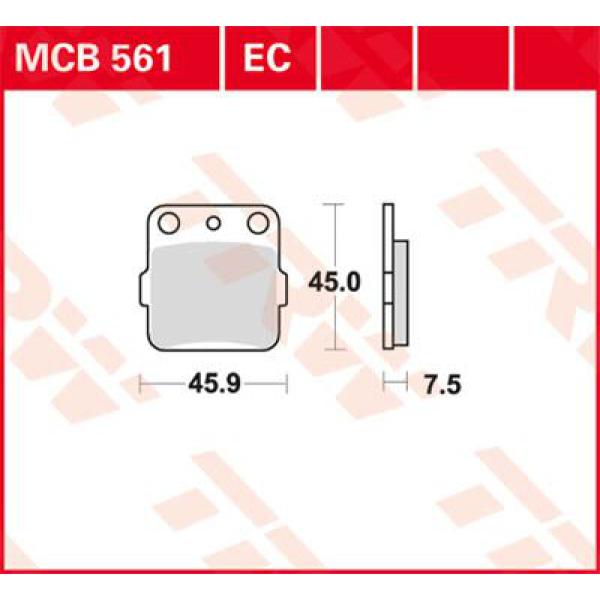 Bremse Unterlage Trw Mcb561 - Bremse Unterlage Allround Organic