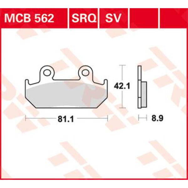 Bremse Unterlage Trw Mcb562sv - Bremse Unterlage Sv Sinter Performance