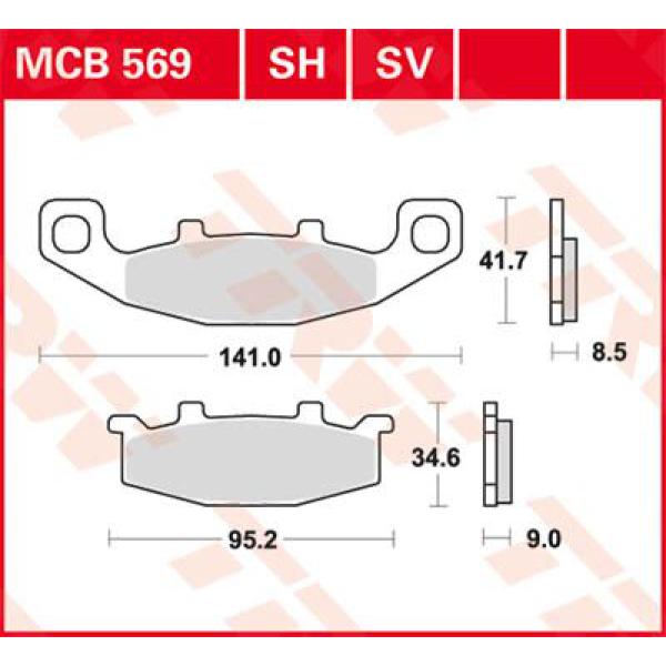 Bremse Unterlage Trw Mcb569 - Bremse Unterlage Allround Organic Standard