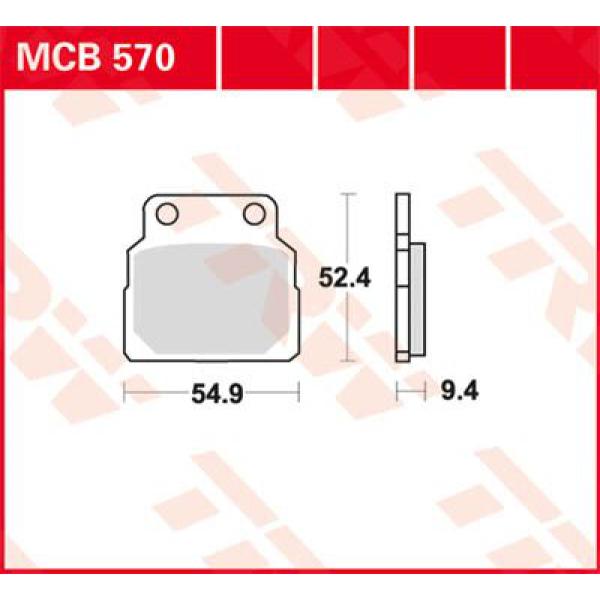 Bremse Unterlage Trw Mcb570 - Bremse Unterlage Allround Organic Standard