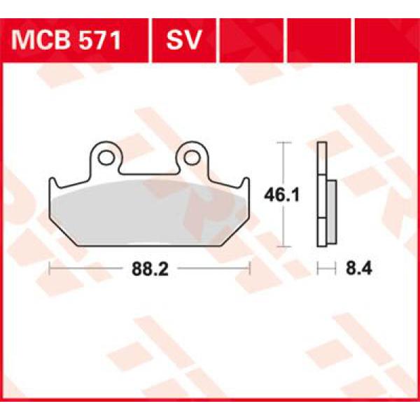 Bremse Unterlage Trw Mcb571 - Bremse Unterlage Allround Organic Standard