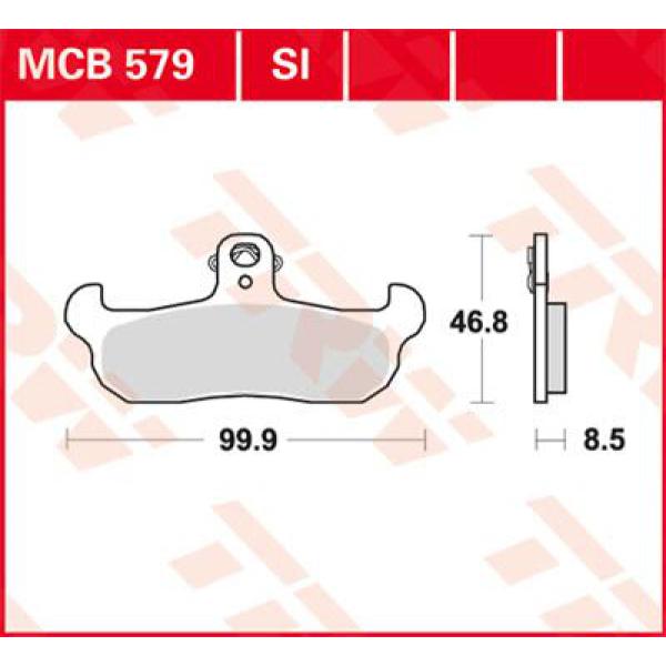 Bremse Unterlage Trw Mcb579 - Bremse Unterlage Allround Organic Standard