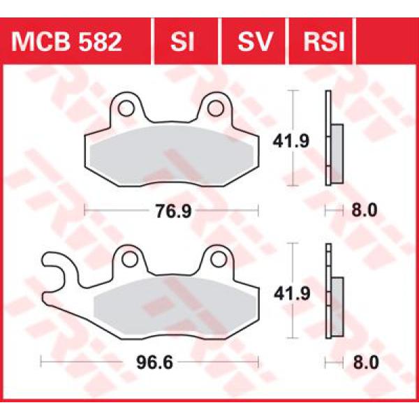 Bremse Unterlage Trw Mcb582 - Bremse Unterlage Allround Organic Standard