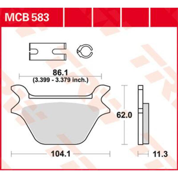 Bremse Unterlage Trw Mcb583 - Bremse Unterlage Allround Organic Standard